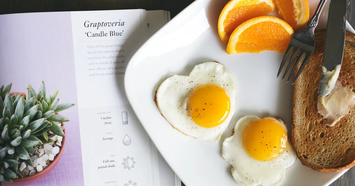 Eggs on toast for breakfast